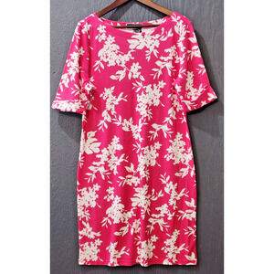 Women Large Casual Summer Roll Up Short Sleeve Shirt Dress by Karen Scott Sport